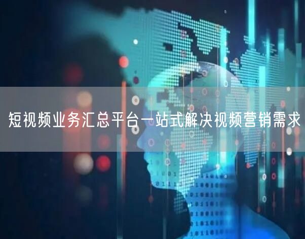 短视频业务汇总平台一站式解决视频营销需求