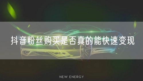 抖音粉丝购买是否真的能快速变现