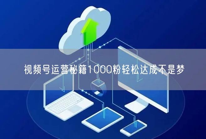 视频号运营秘籍1000粉轻松达成不是梦