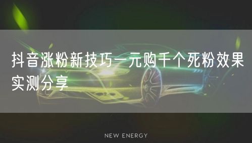 抖音涨粉新技巧一元购千个死粉效果实测分享